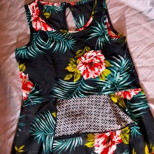 Art Class / Girl's Floral Baby Doll Style Tank / Size XS 4-5